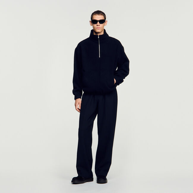 Sweatshirt mit Zip-Stehkragen - Herren | Sandro