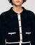 Two-tone shirt collar cardigan