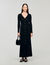 Langes Strickkleid mit Ziermuster
