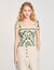 Floral motif smocked top