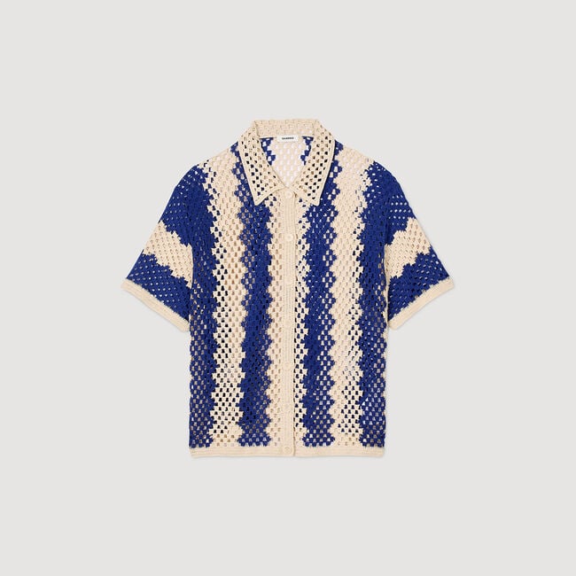 Zweifarbiger Cardigan aus Strick