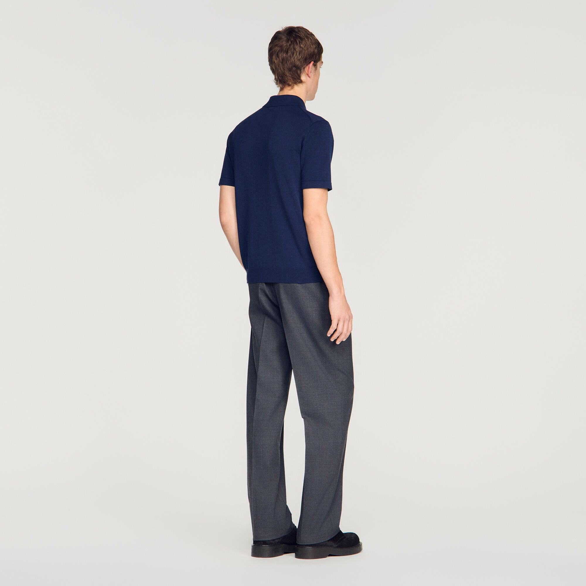 Polo en coton et soie