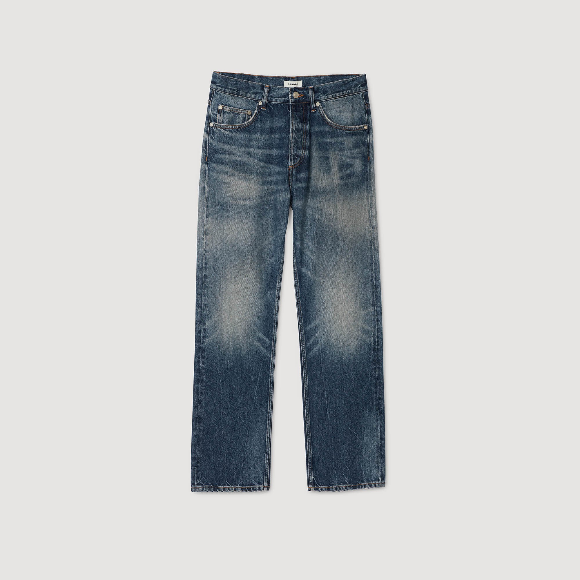 Verwaschene Regular Fit Jeans
