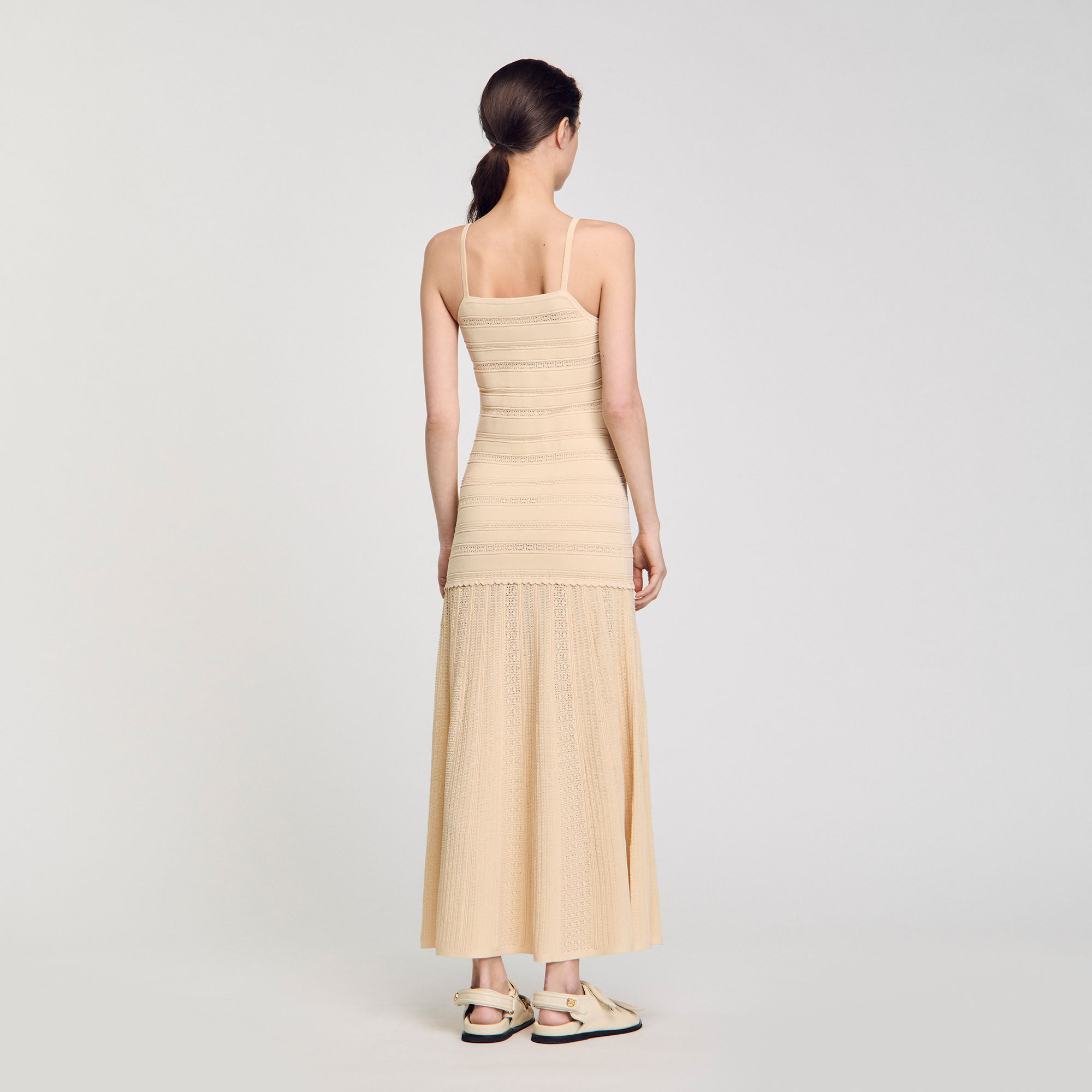Langes Strickkleid