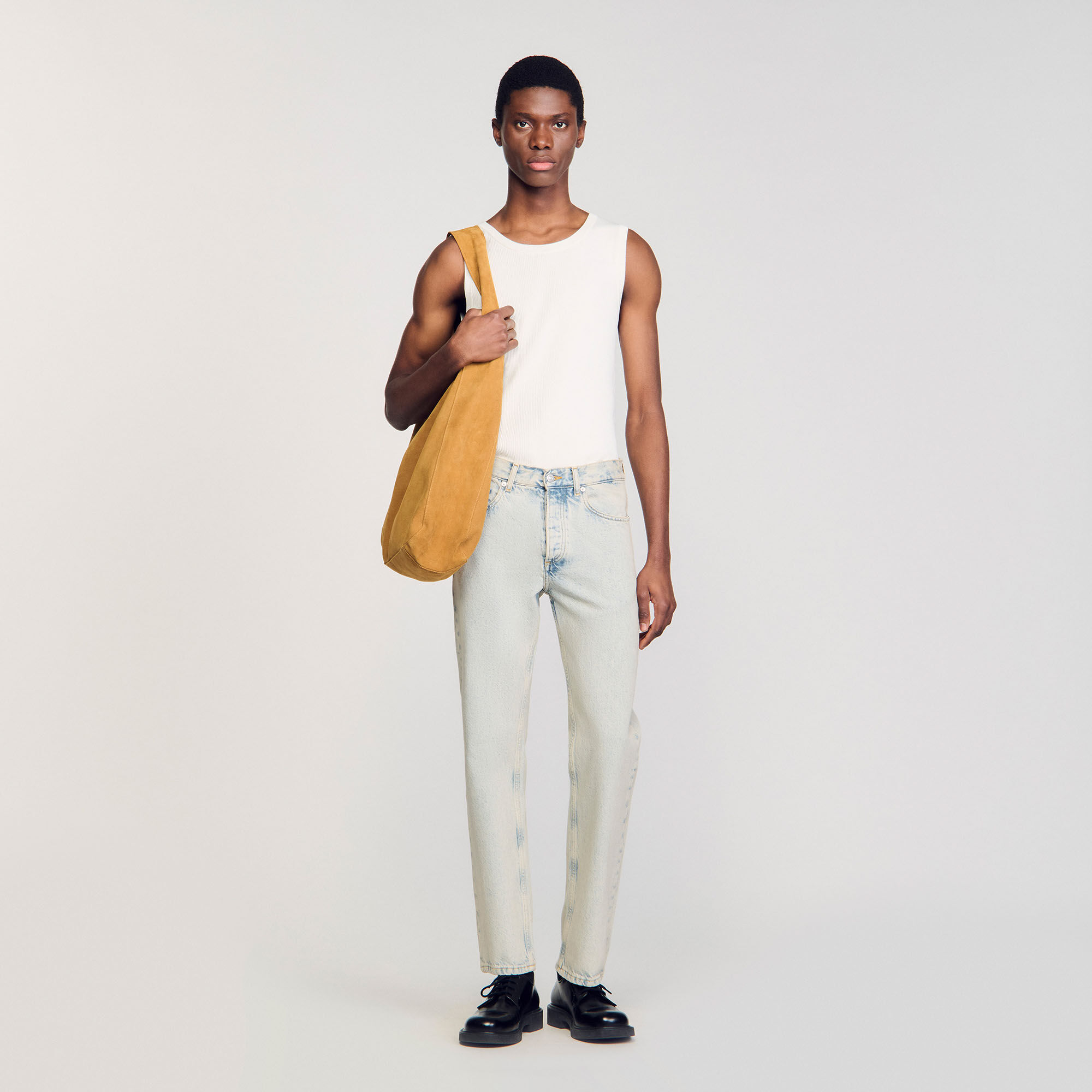 Regular faded jeans