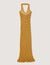 Langes Strickkleid mit Quasten