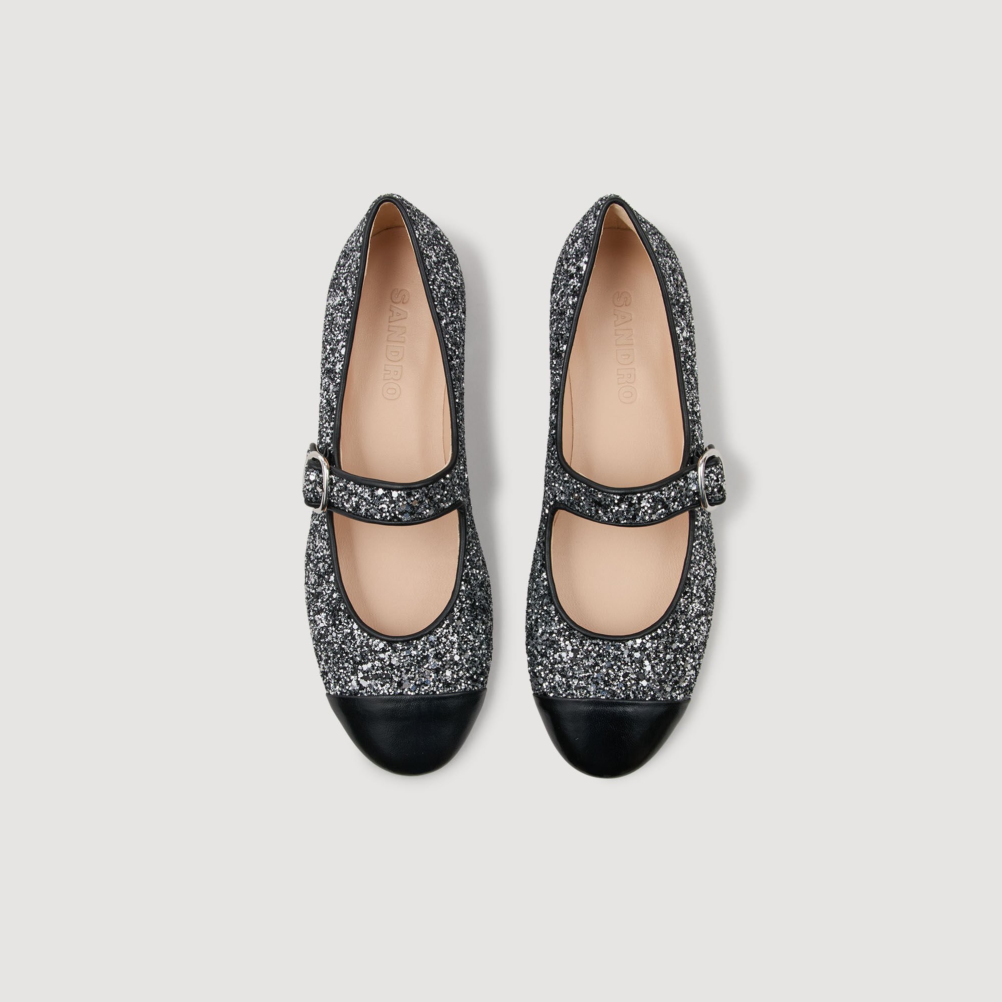 Glitter ballet flats