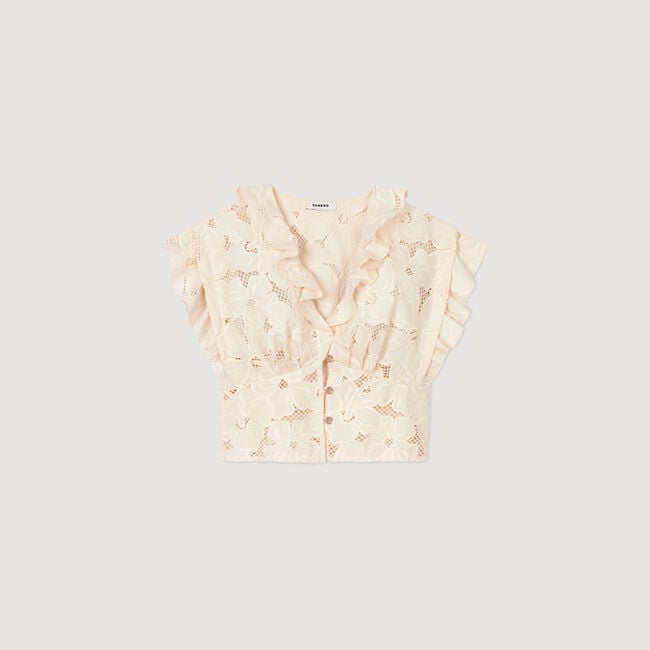 Embroidered crop top