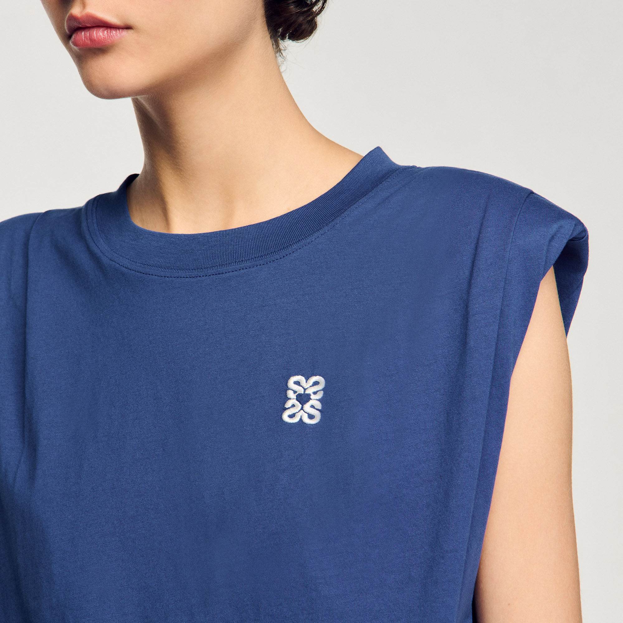 T-shirt court drapé