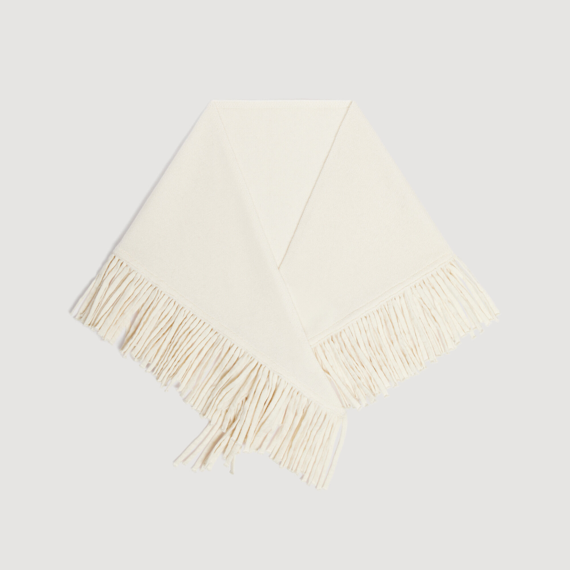 Fringed wool triangle scarf - Women | Sandro