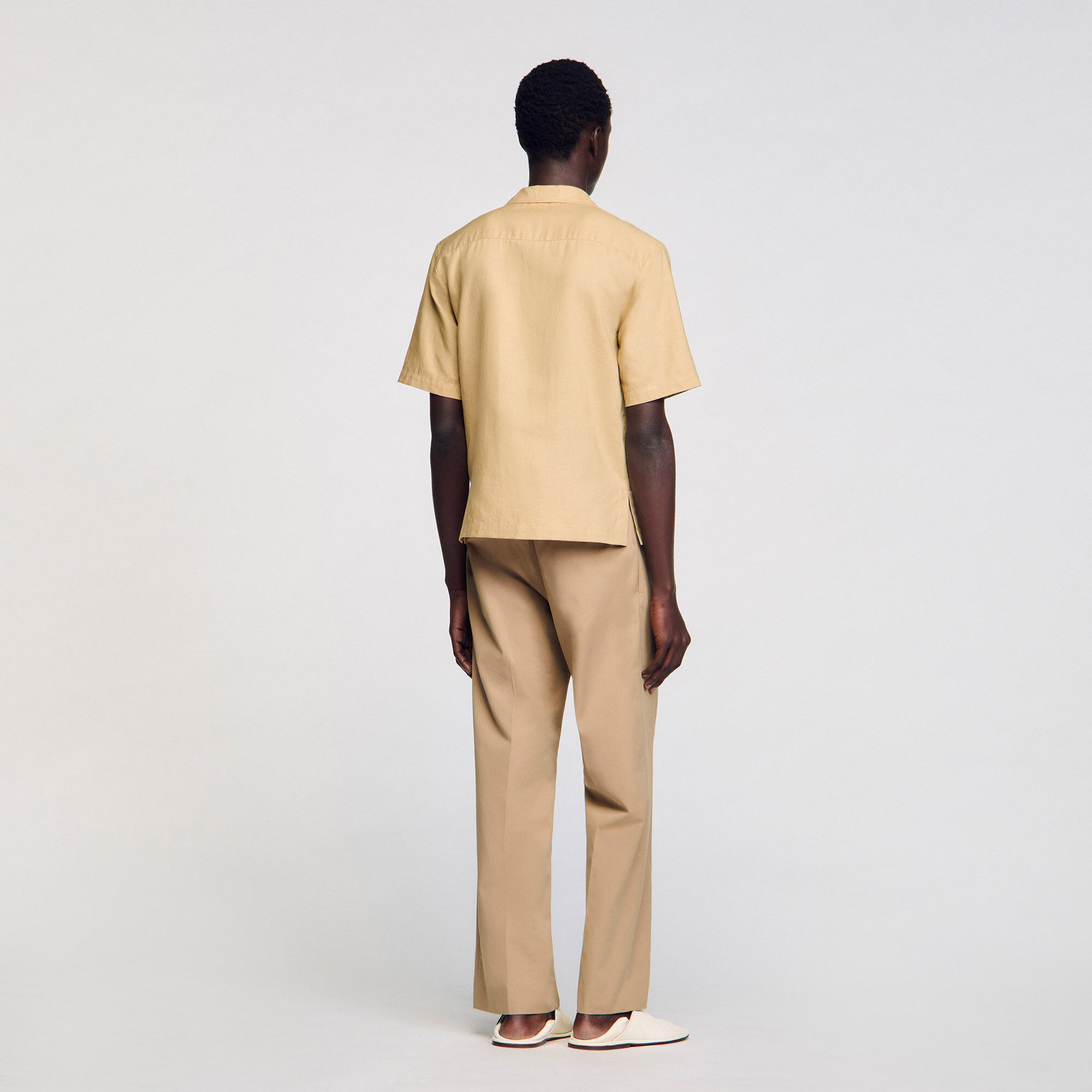 Chemise en coton et lin