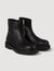 Zipped leather ankle boots