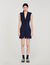 Robe courte tailleur plissée 