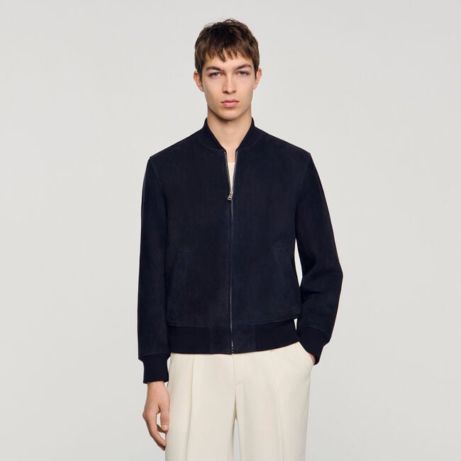 Blouson zipp&eacute; en su&egrave;de  - Homme | Sandro