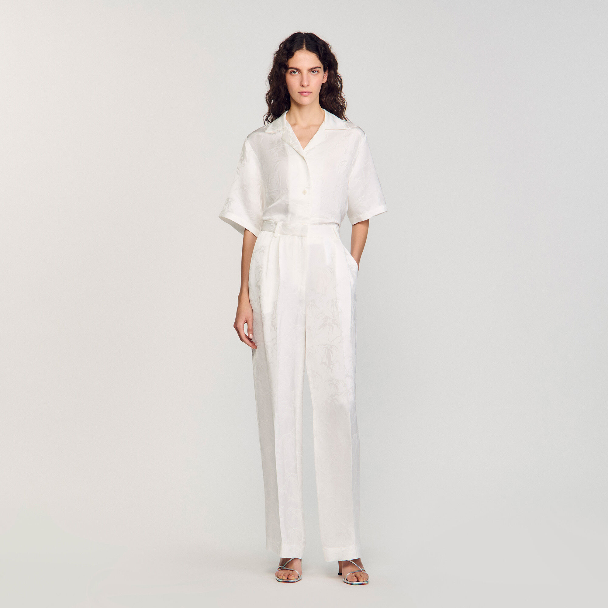 Hose mit Jacquard-Bloem