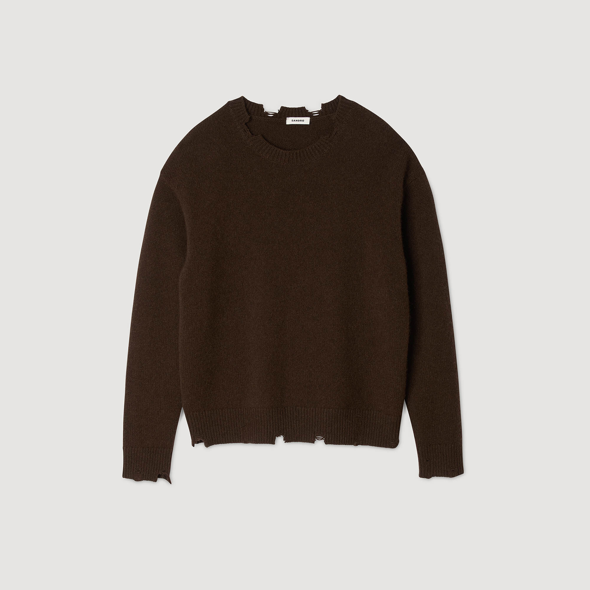 Wollpullover im Destroyed-Look
