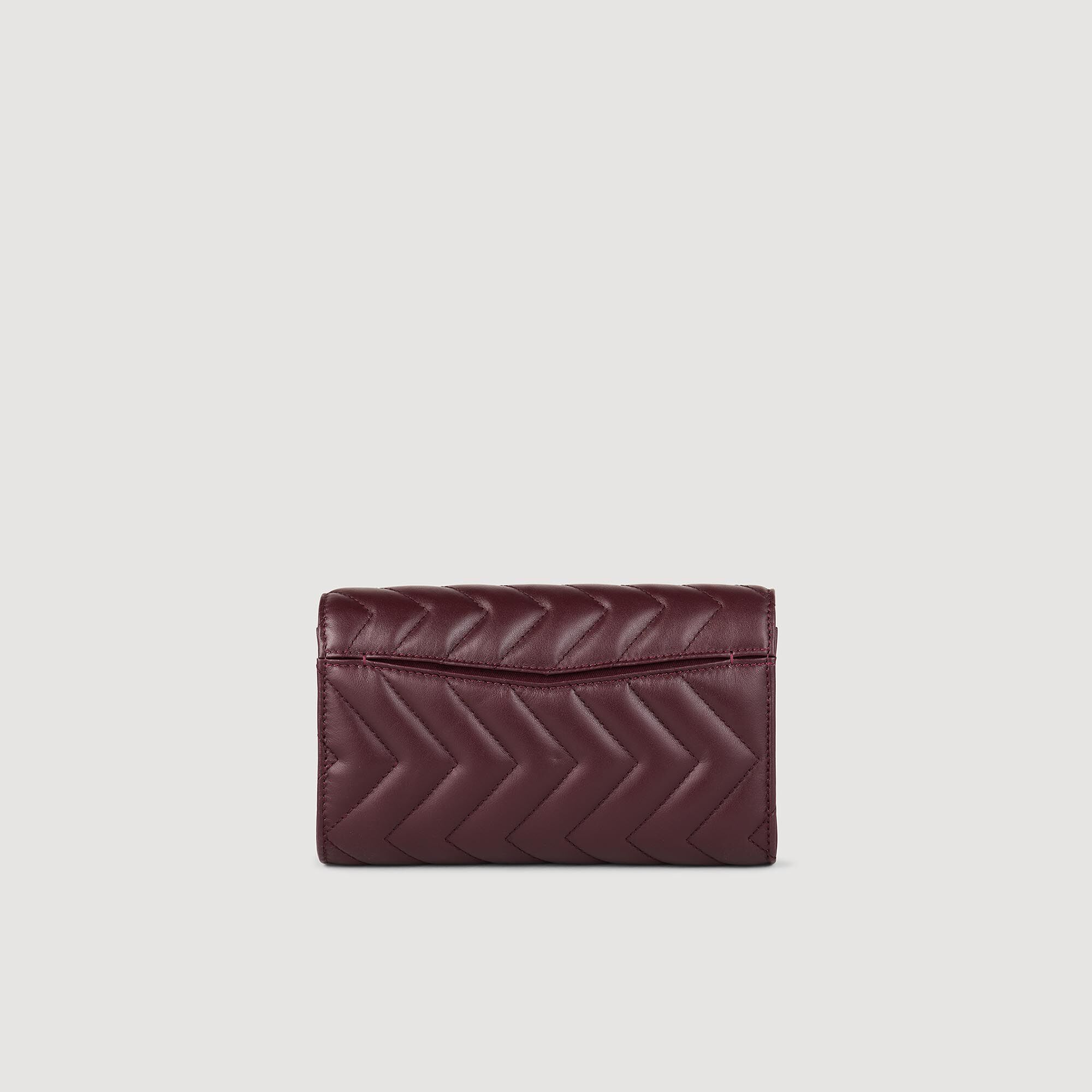 Leather crossbody clutch bag