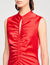 Draped satin-effect dress