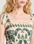 Floral motif smocked top