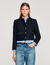 Ruffled tweed jacket