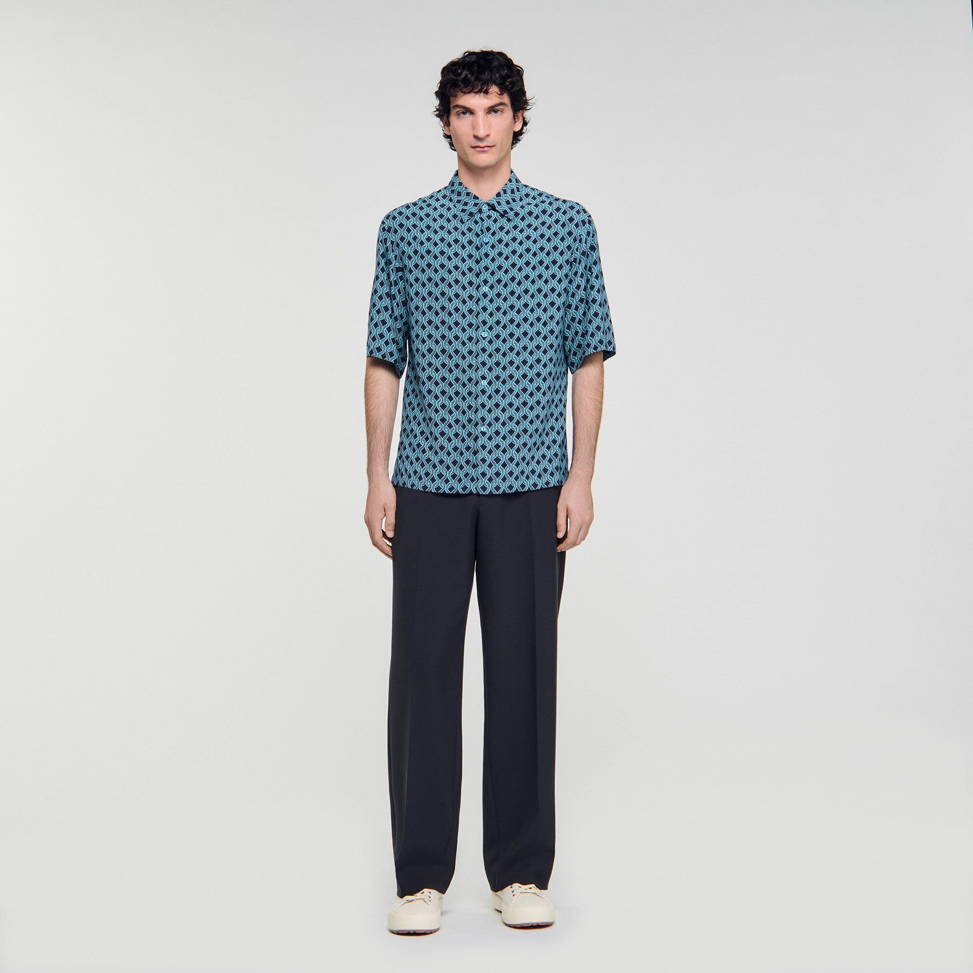 Chemise à imprimé corde