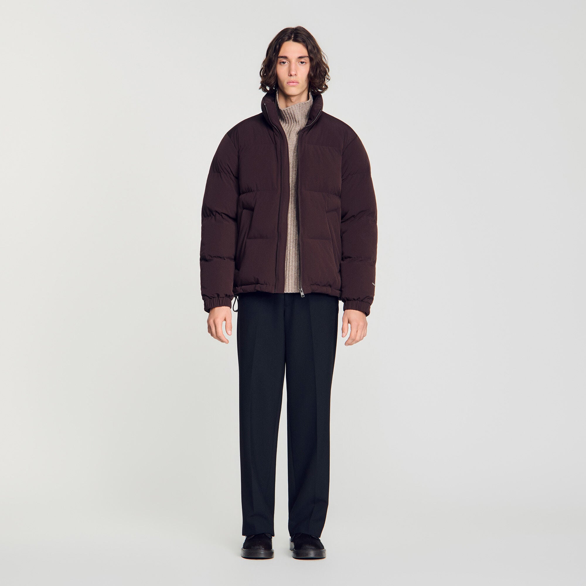 Doudoune en tissu technique zipp&eacute;e - Homme | Sandro
