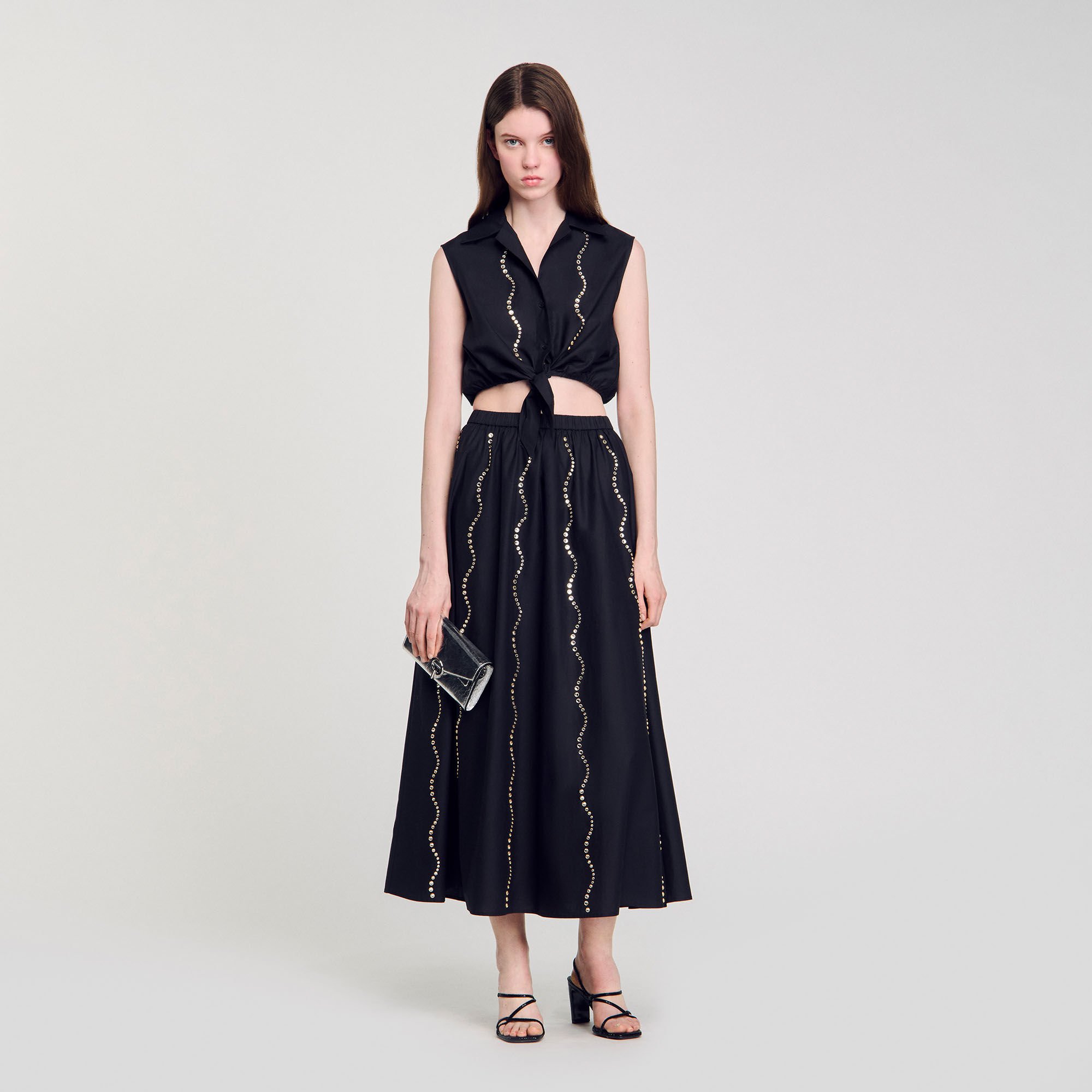 Long rhinestone skirt