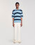 Polo rayé en maille