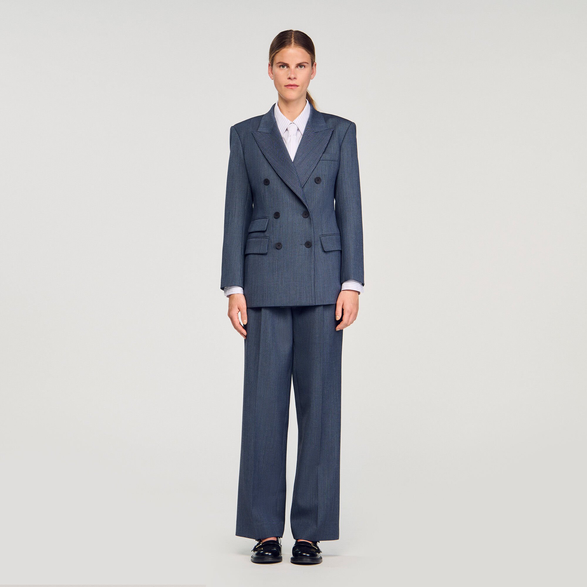 Veste de tailleur à rayures