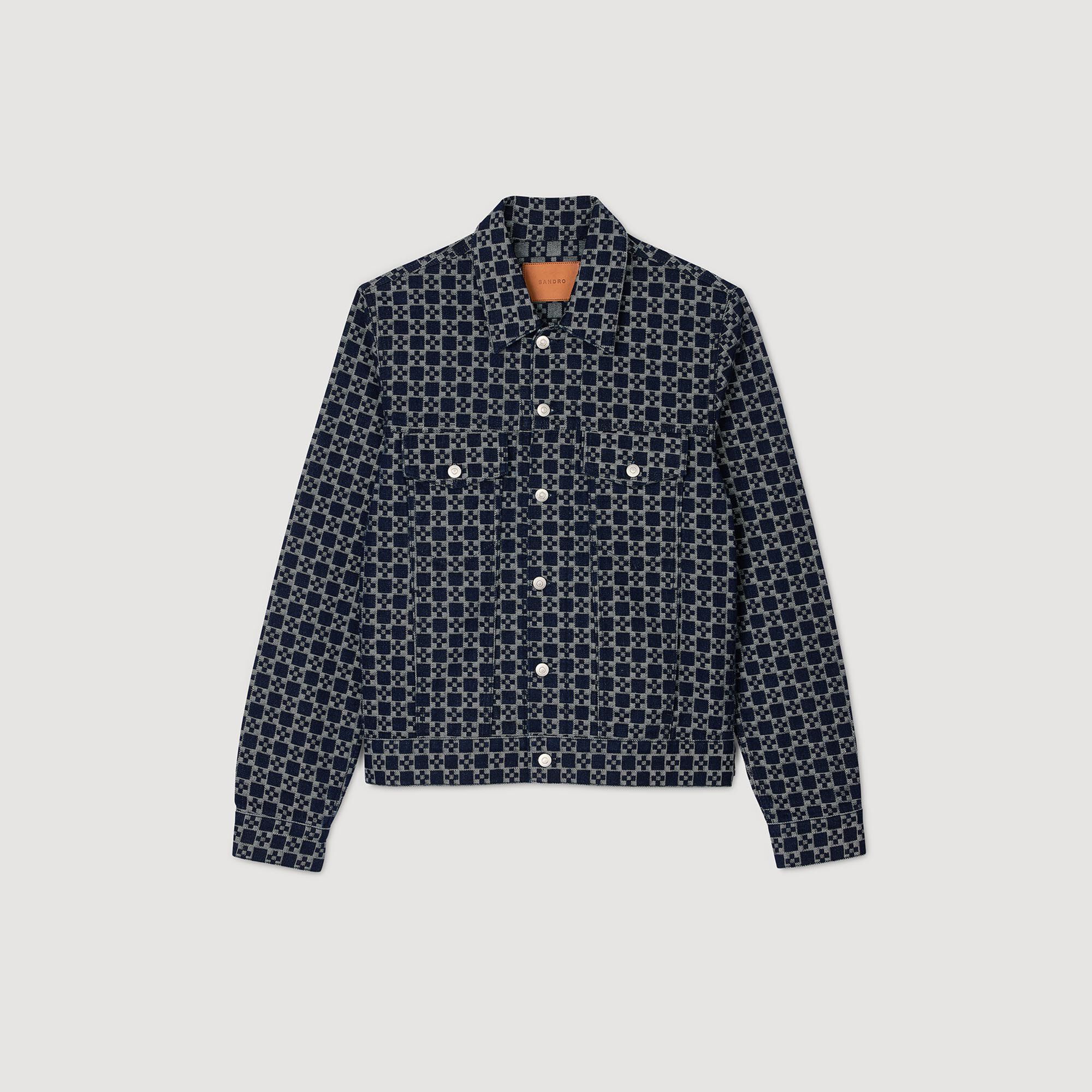 Jacke aus Denim mit Square-Cross-Motiv