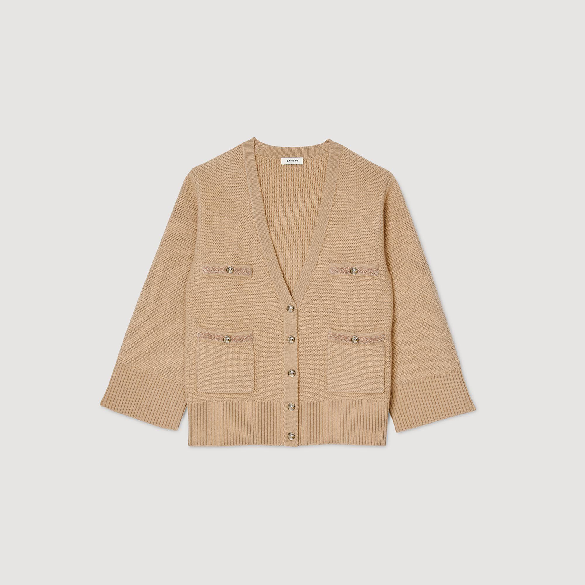 Langer Cardigan aus Wolle