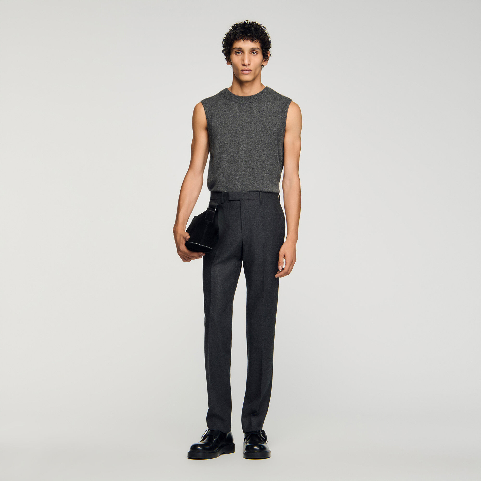 Wool suit trousers