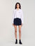 Cropped poplin shirt