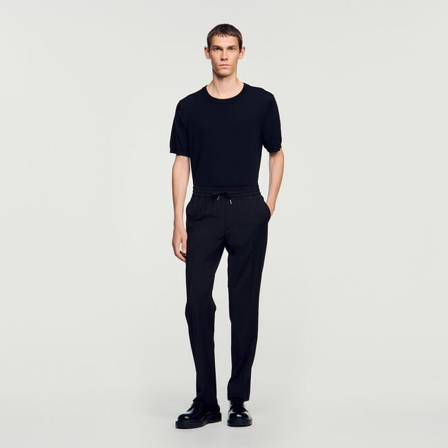 Elasticated straight-leg trousers - Men | Sandro