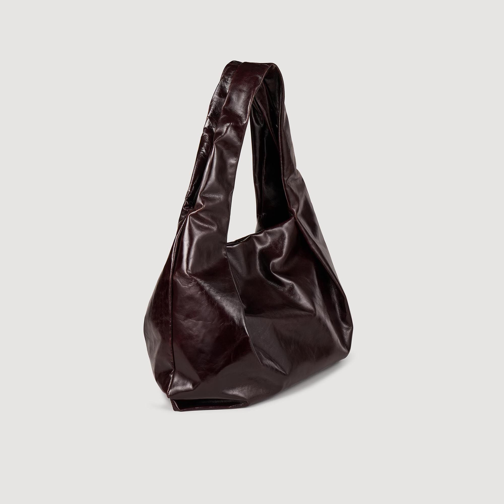 Grand sac en cuir brillant