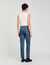 Elasticated straight-leg trousers