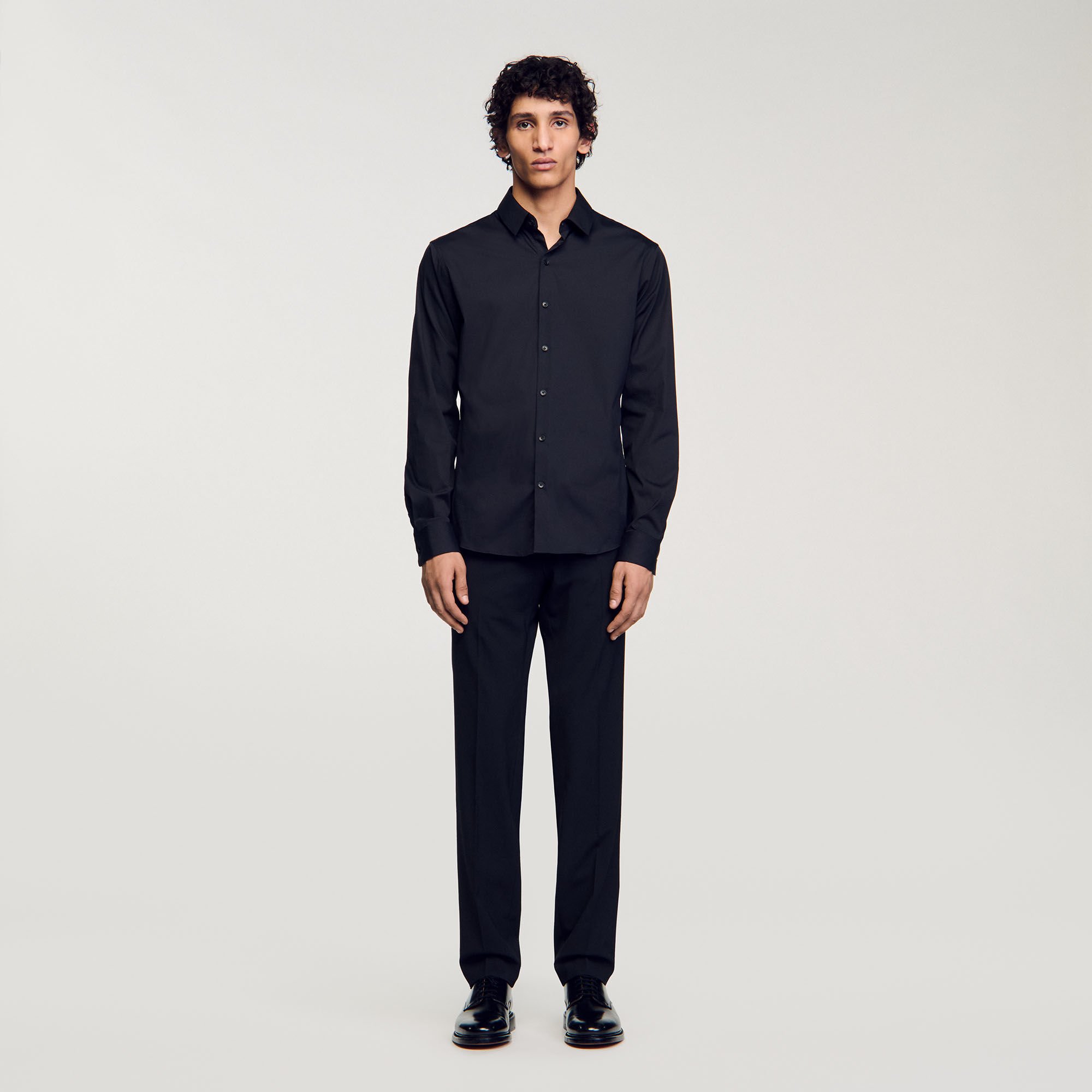 Chemise ajustée en coton stretch