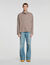 Pull en laine et cachemire c&ocirc;tel&eacute; - Homme | Sandro