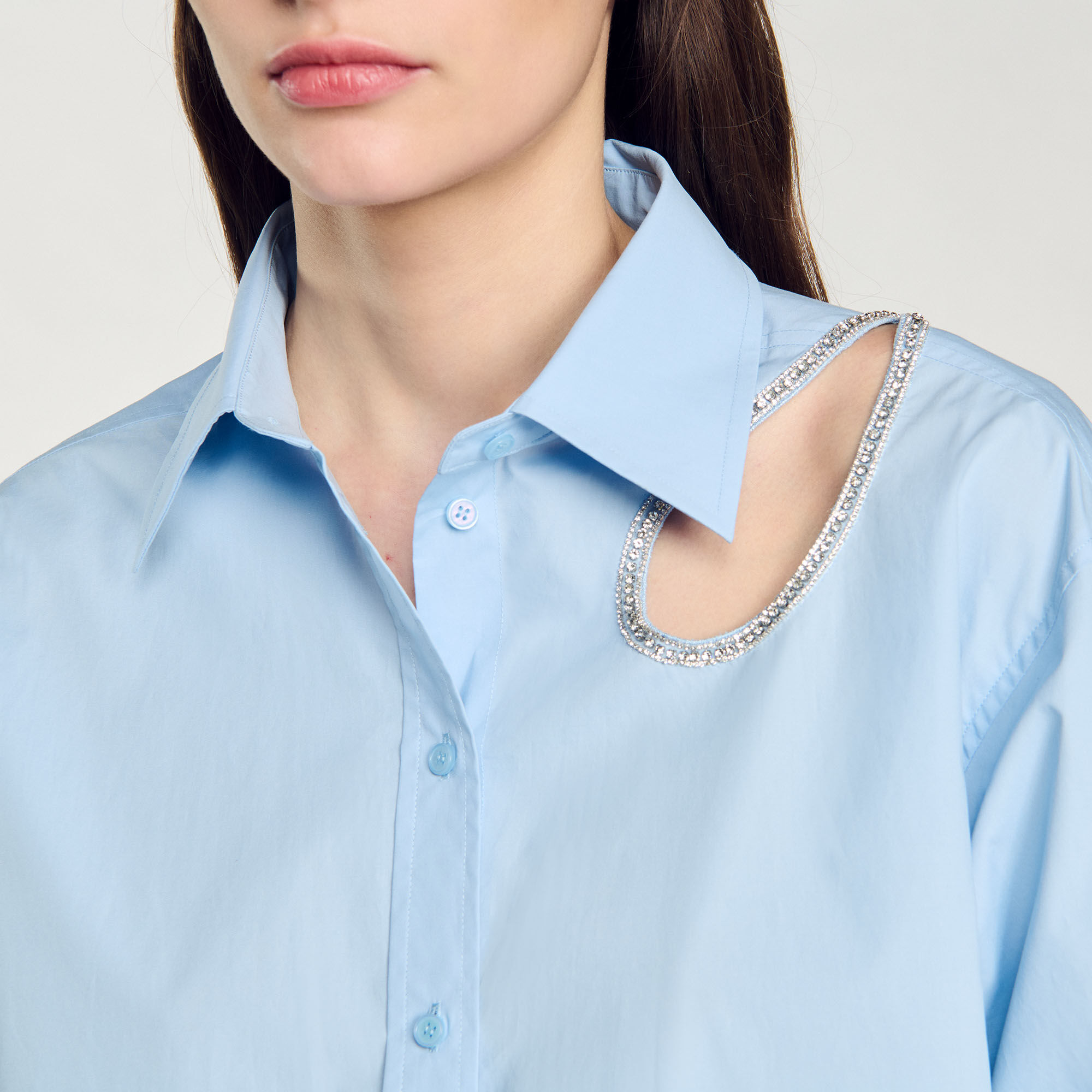 Chemise goutte strass