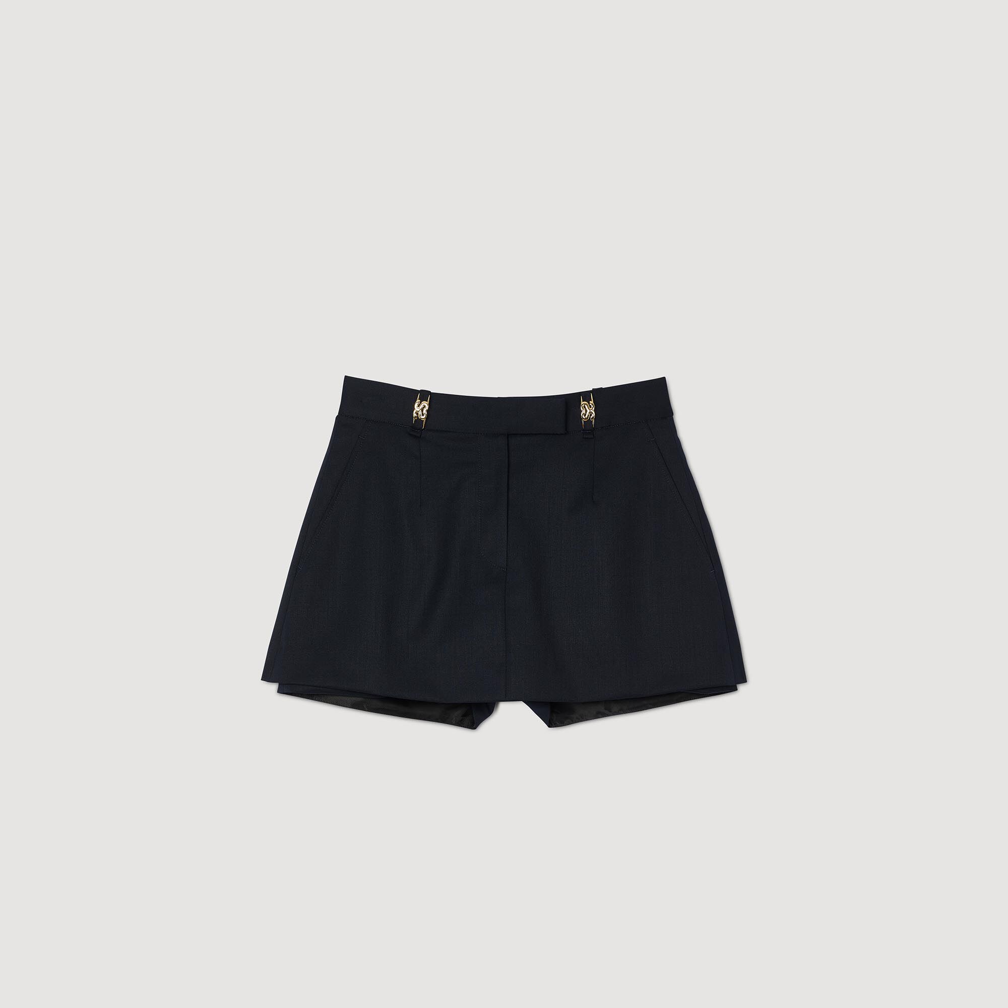 Skort mit originellen Schlaufen 