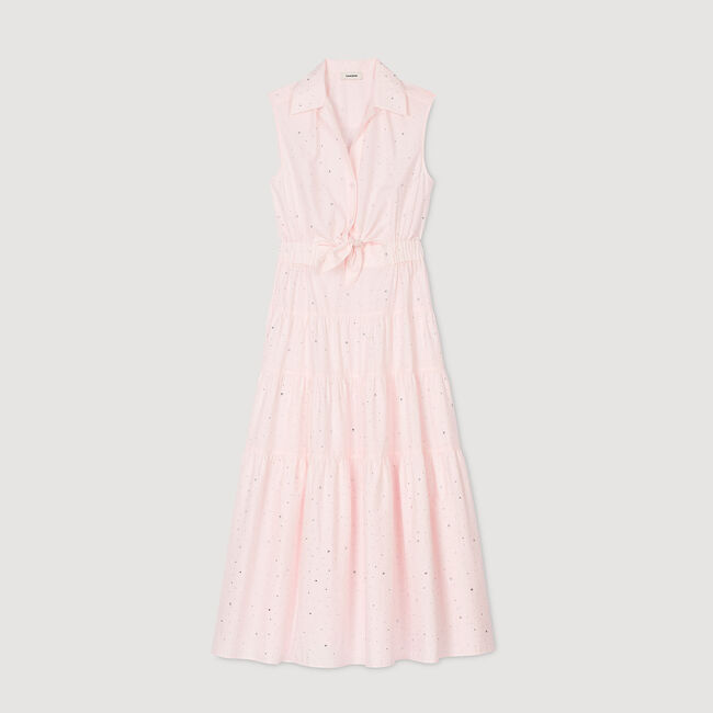 Langes Kleid mit Strass-Verzierung
