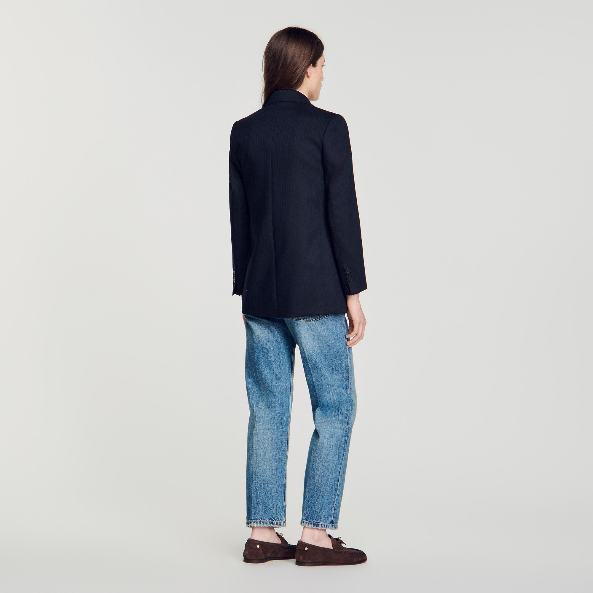 Taillierter gestreifter Blazer
