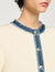 Cardigan mit Denim-Details