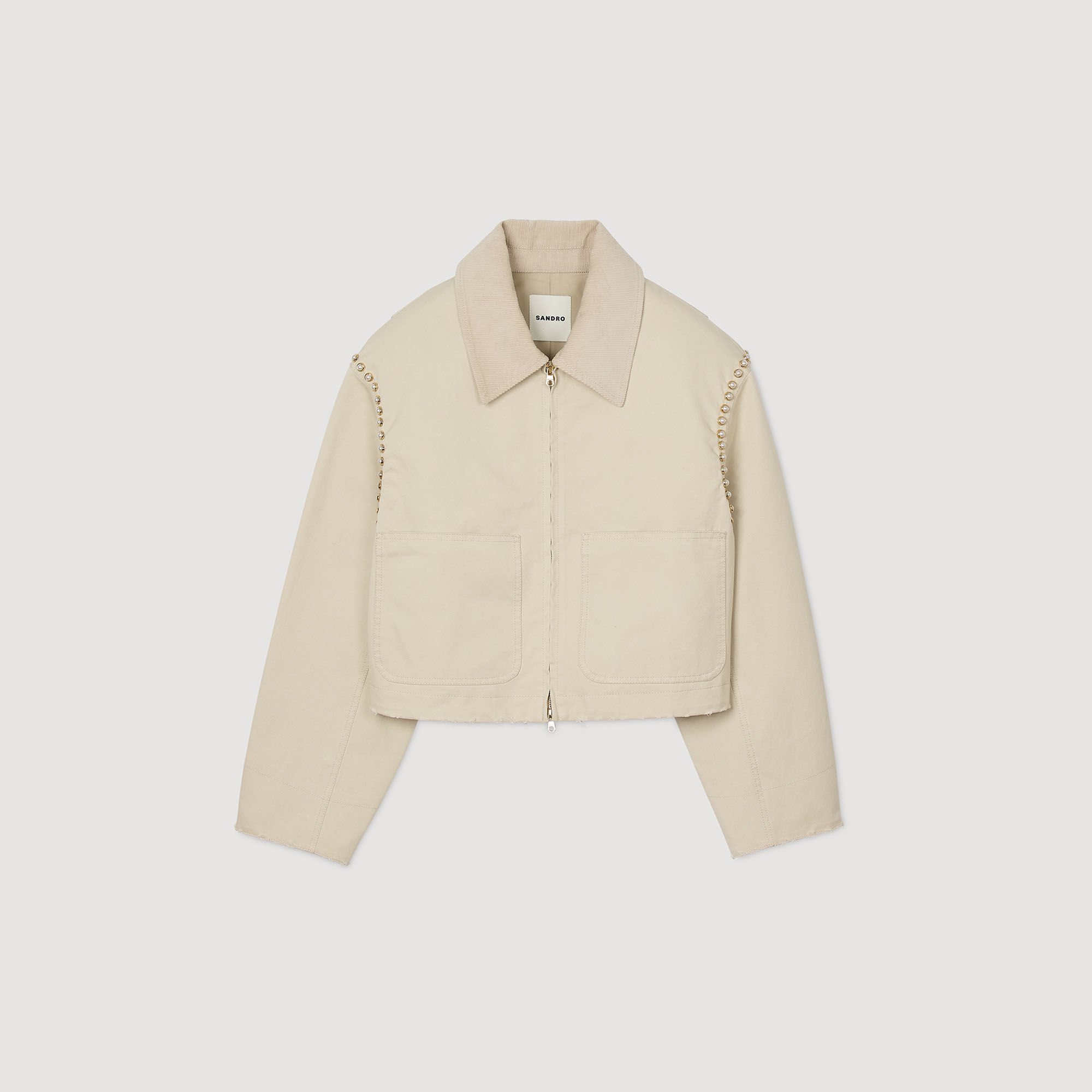 Blouson à détails perlés