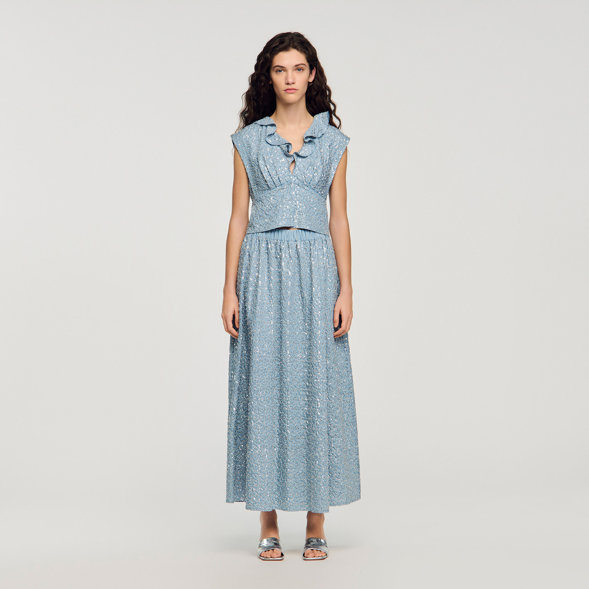 Langer Rock mit Pailletten