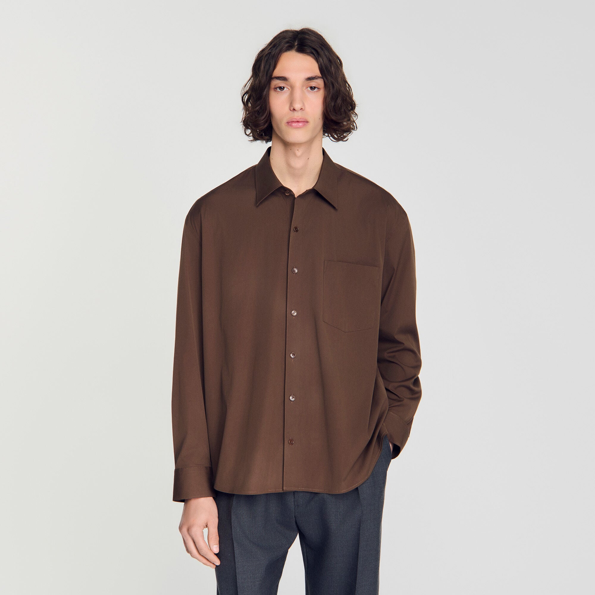 Oversized cotton shirt - Mixte | Sandro
