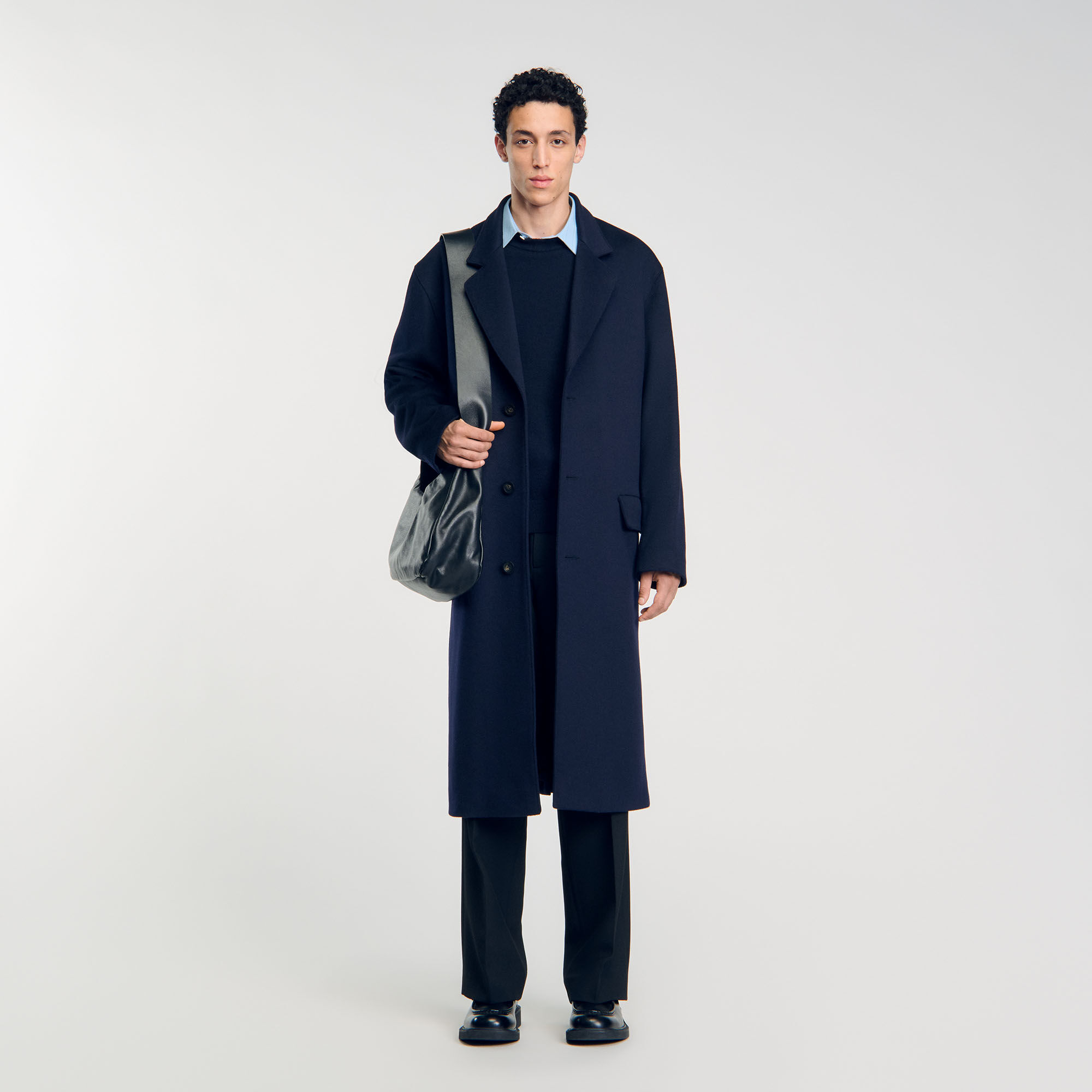 Oversized coat blue for Men Sandro Paris