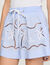 Short brod&eacute; en coton