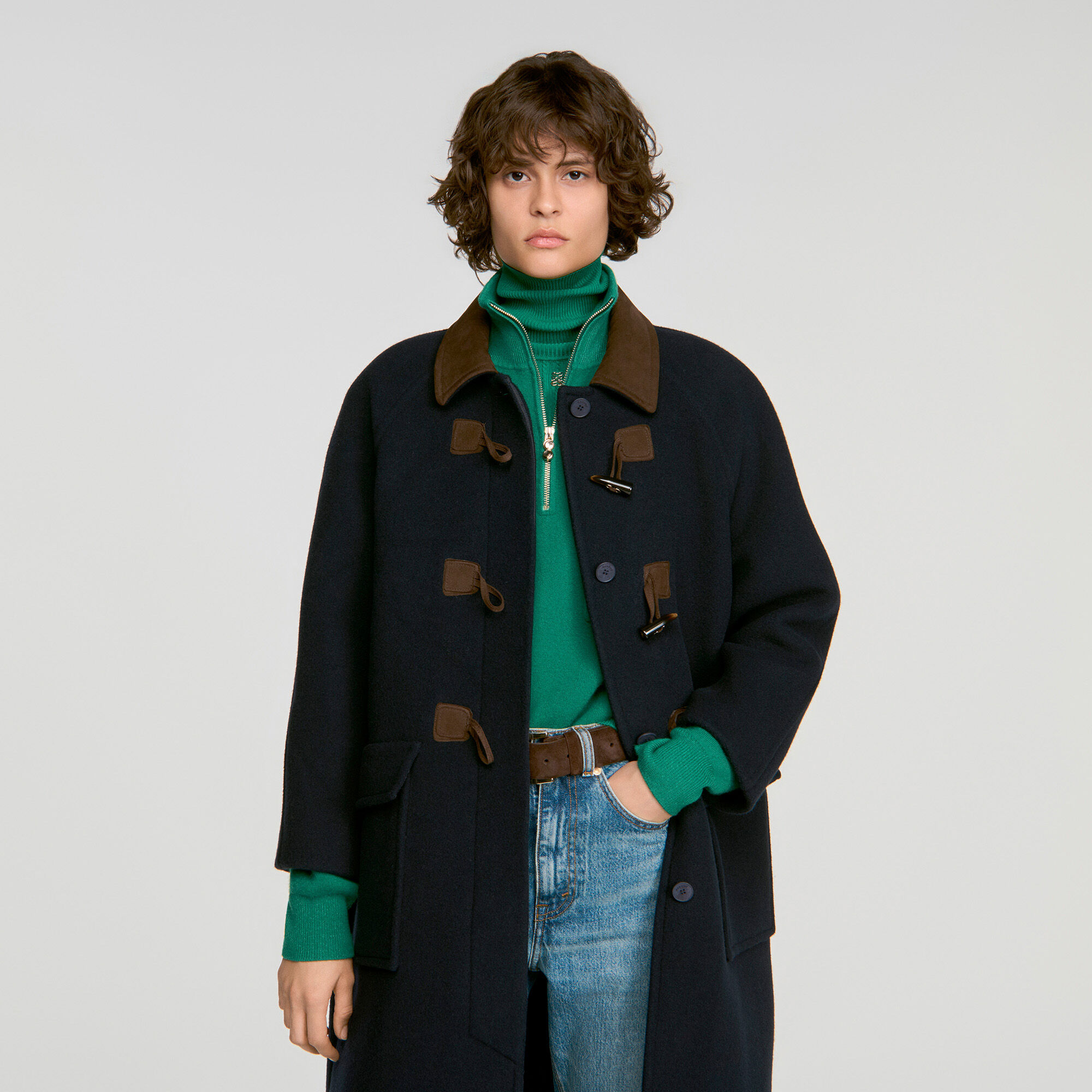 Double-faced wool duffel coat - Women | Sandro