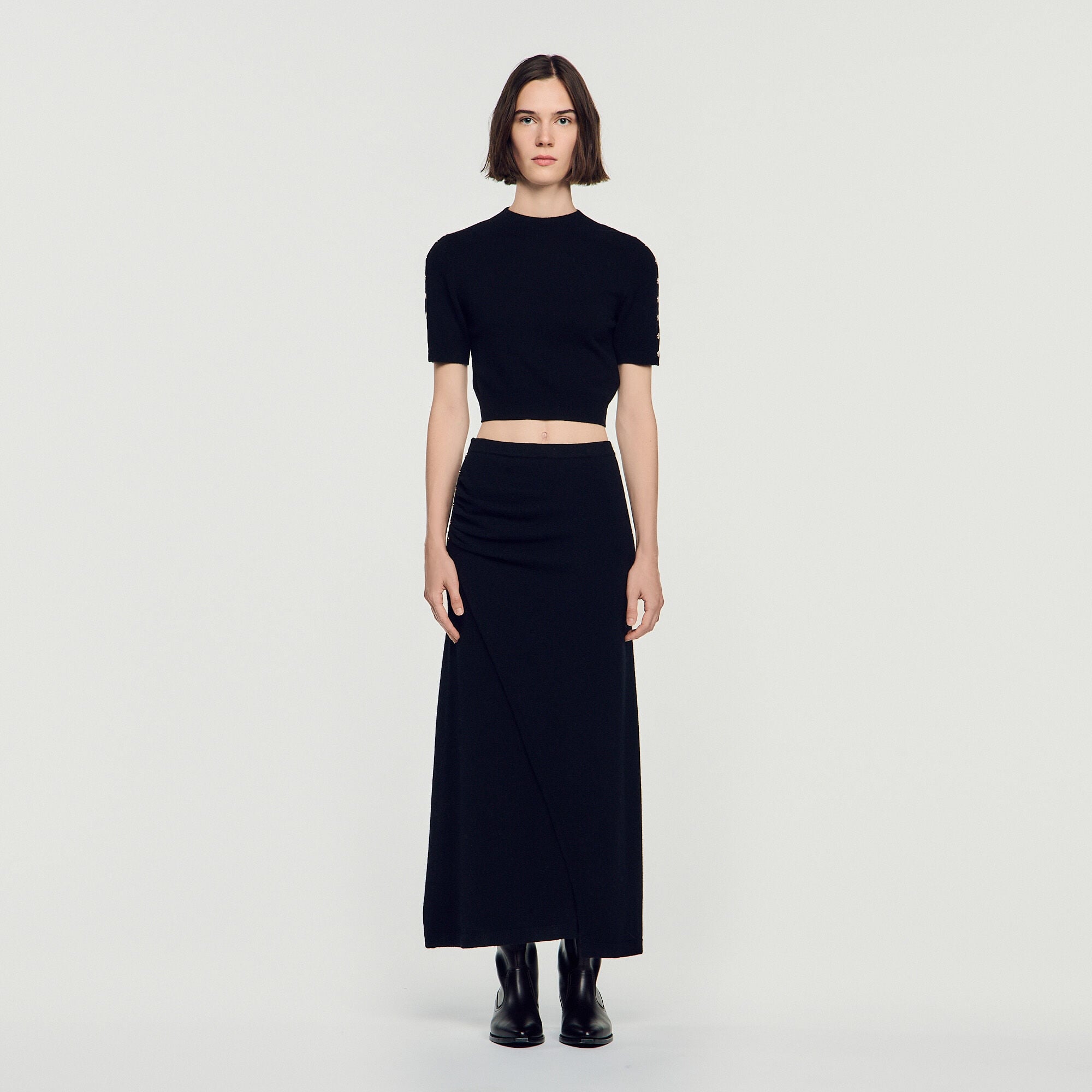 Geraffter Strickrock - Damen | Sandro